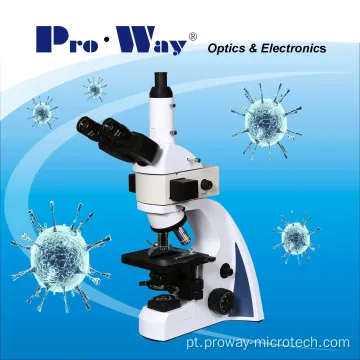 Microscópio de pesquisa biológica fluorescente profissional